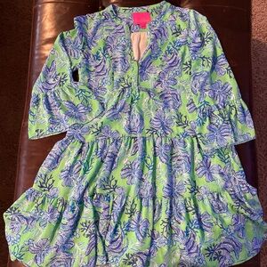 Lilly Pulitzer Gabriel tunic, Keepin It Reel Cabana Green